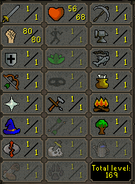 OSRS Account with 1 attack, 80 strength, 1 defense