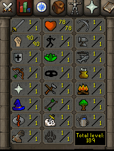 OSRS Account with 1 attack, 90 strength, 1 defense