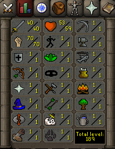 OSRS Account with 40 attack, 70 strength, 1 defense