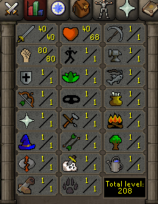OSRS Account with 40 attack, 80 strength, 1 defense