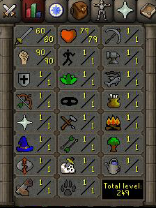 OSRS Account with 60 attack, 90 strength, 1 defense