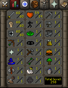 OSRS Account with 60 attack, 60 strength, 60 defense