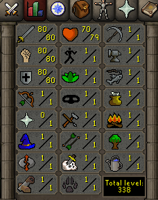 OSRS Account with 80 attack, 80 strength, 80 defense