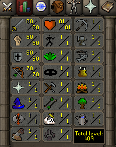 OSRS Account with 80 attack, 80 strength, 80 defense, 70 ranged