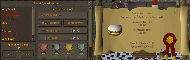 Suggestion] Additional rewards for Quest Speedrunning: items that are  currently exclusive to quests! : r/2007scape